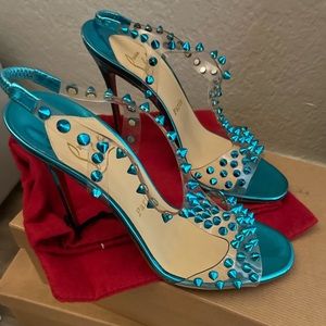 Christin Louboutin J-Lissimo 100 Specchio Turquoise